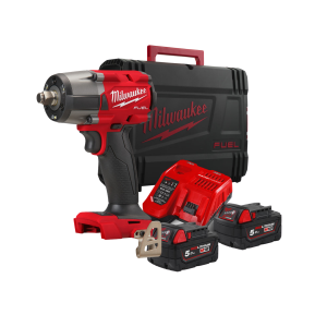 Гайковерт акумуляторний безщітковий MILWAUKEE 1/2" (881 Нм) M18 FMTIW2F12-502X, з фрикційним кільцем, (зарядний пристрій M12-18