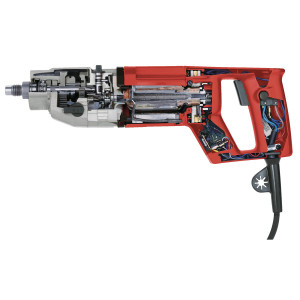 Дриль для сухого алмазного свердління MILWAUKEE, DD2-160XE, 50Нм (1500Вт, 2 швидкісті, кейс)