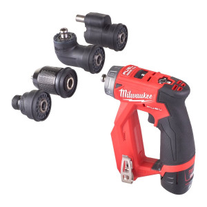 Дриль-шуруповерт акумуляторний безщітковий MILWAUKEE, M12 FDDXKIT-202X, 34Нм (зарядний пристрій С12 С, 2 акумулятор М12 В2 2Аг,