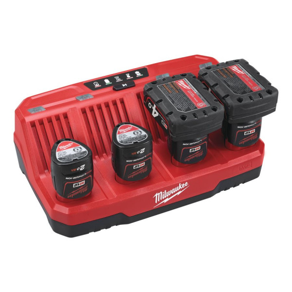 Зарядний пристрій MILWAUKEE, M12 C4 (для 4х акумуляторів М12) Зарядний пристрій MILWAUKEE, M12 C4 (для 4х акумуляторів М12)