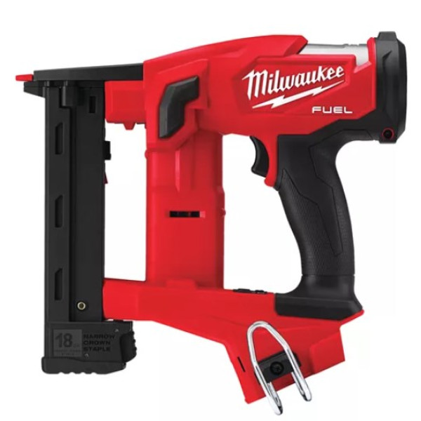 Степлер скобозабивний акумуляторний завужений безщітковий MILWAUKEE, M18 FNCS18GS-0X, скоба 9,5-38мм (каркас, HDкейс)