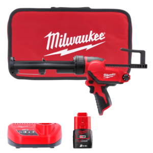 Пістолет для герметиків акумуляторний MILWAUKEE, M12 PCG/310C-201B, 310мл (зарядний пристрій С12 С, 1 акумулятор М12 В2 2Аг, пла