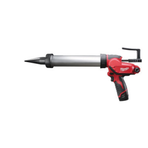 Пістолет для герметиків акумуляторний MILWAUKEE, M12 PCG/400A-201B, 400мл (зарядний пристрій, 1 акумулятор М12 В2 2Ач, алюмінієв