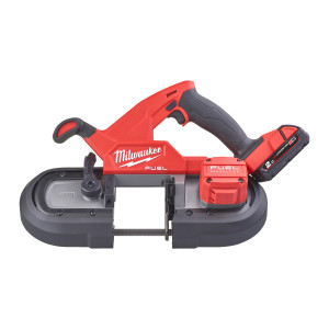 Пила стрічкова акумуляторна MILWAUKEE, M18 FBS85-202C (зарядний пристрій M12-18 FC, 2 акумулятори М18 В2 2Аг, аксесуари, кейс)