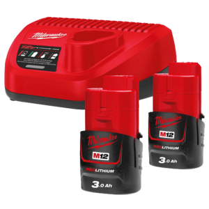 Енергокомплект Li-Ion MILWAUKEE, M12 NRG-302 (заря...