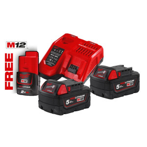Енергокомплект Li-Ion MILWAUKEE, M18 NRG-502 (заря...