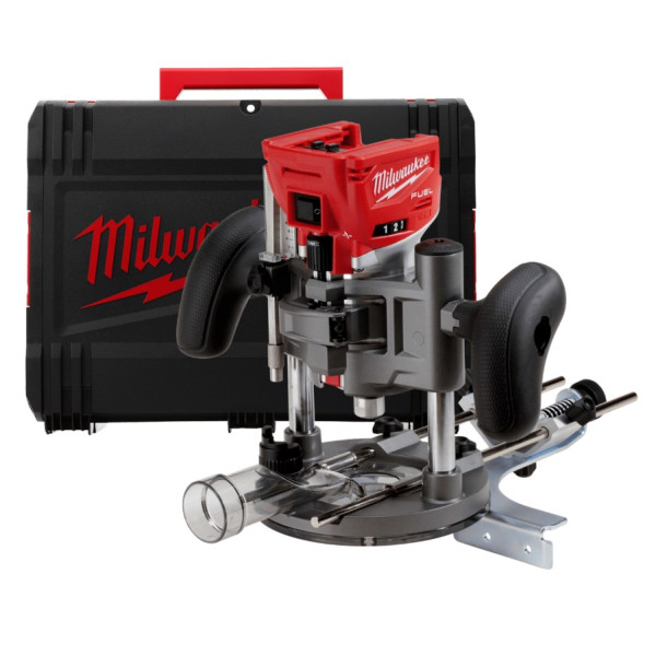Фрезер кромкувальний акумулятрний MILWAUKEE, M18 FTR8-0X, цанга 6/8мм (насадки для відалення пилу 2шт, накладка 146мм, цанга 1х6