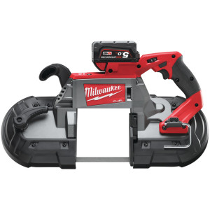 Пила стрічкова акумуляторна MILWAUKEE, M18 CBS125-502C (зарядний пристрій М12-18 FC, 2 акумулятори М18 В5 5Аг, кейс)