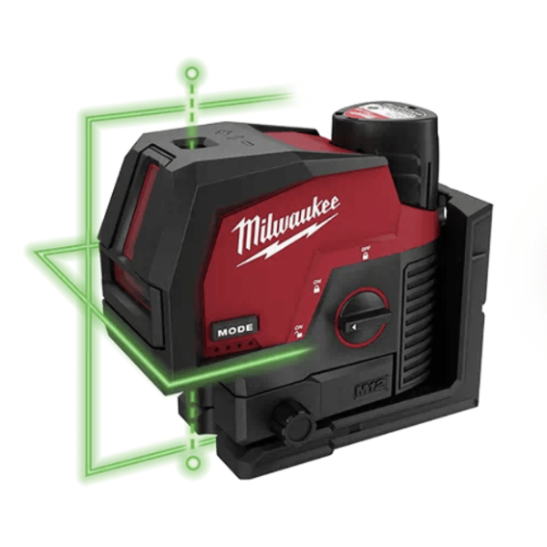 Нівелір лазерний лінійно-точковий акумуляторний MILWAUKEE M12 CLLP-301C (зелений промінь) Нівелір лазерний лінійно-точковий акумуляторний MILWAUKEE M12 CLLP-301C (зелений промінь)