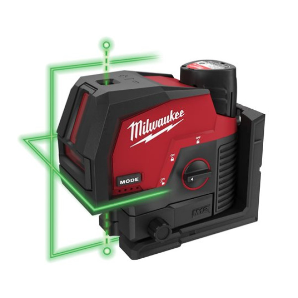 Нівелір лазерний лінійно-точковий акумуляторний MILWAUKEE M12 CLLP-301C (зелений промінь) Нівелір лазерний лінійно-точковий акумуляторний MILWAUKEE M12 CLLP-301C (зелений промінь)