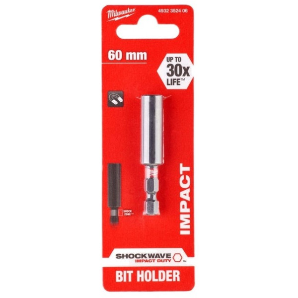 Утримувач для біт магнітний ShW 1/4'' Hex MILWAUKEE, 60мм Утримувач для біт магнітний ShW 1/4'' Hex MILWAUKEE, 60мм