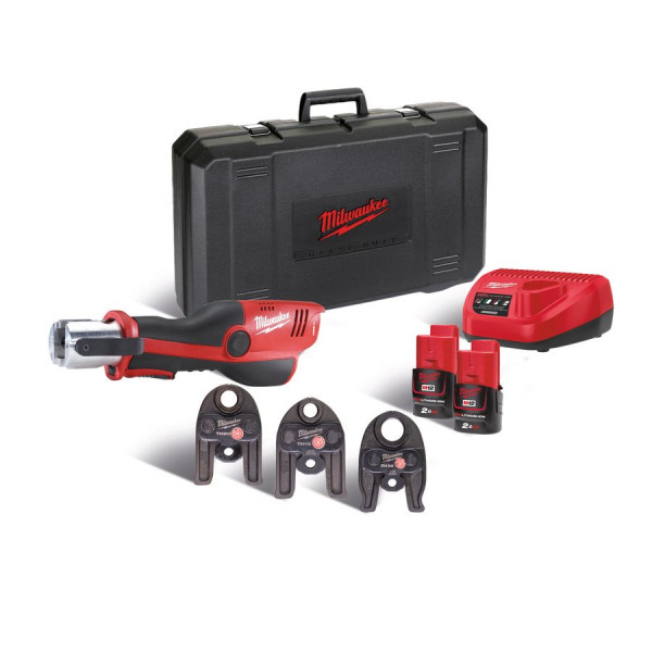 Обтискач гідравлічний акумуляторний для труб MILWAUKEE, M12 HPT-202C V-SET2 (зарядний пристрій С12 С, 2 акумулятори М12 В2 2Аг, Обтискач гідравлічний акумуляторний для труб MILWAUKEE, M12 HPT-202C V-SET2 (зарядний пристрій С12 С, 2 акумулятори М12 В2 2Аг,