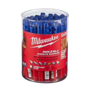Маркер для будмайданчика INKZALL MILWAUKEE, тонкий синій (48223180)
