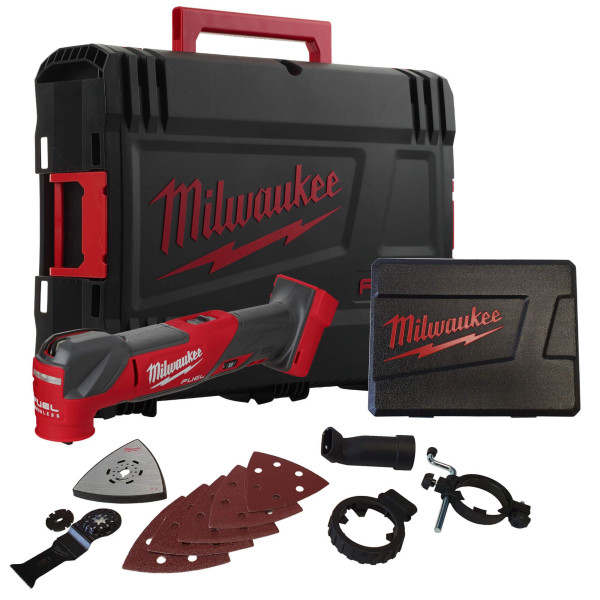 Інструмент багатофунціональний акумуляторний MILWAUKEE, M18 FMT-0X (каркас, універсальне лезо, шліфувальна підошва, шліфувальний Інструмент багатофунціональний акумуляторний MILWAUKEE, M18 FMT-0X (каркас, універсальне лезо, шліфувальна підошва, шліфувальний