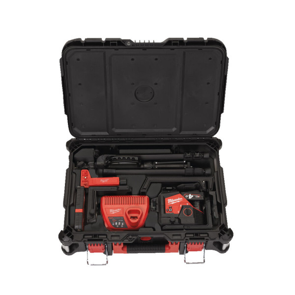 Нівелір лазерний 3D акумуляторний MILWAUKEE, M12 3PLKIT-401P (360 градусів, зелений промінь)
