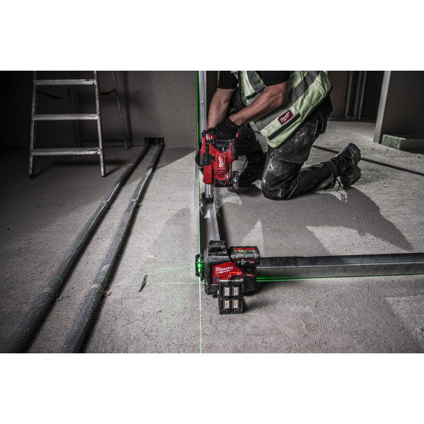 Нівелір лазерний 3D акумуляторний MILWAUKEE, M12 3PLKIT-401P (360 градусів, зелений промінь)