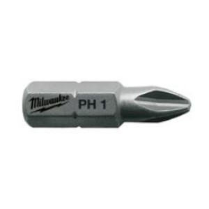 Біта MILWAUKEE, PH1, 25мм, (25шт), пластикова коробка