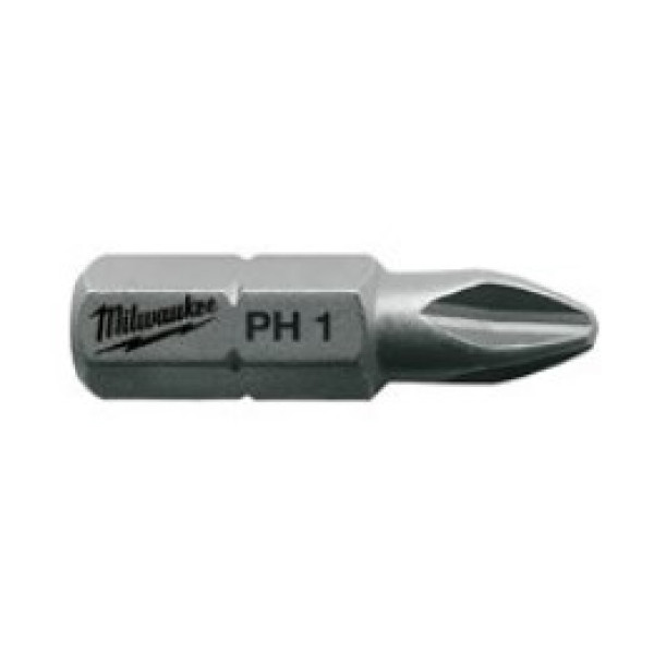 Біта MILWAUKEE, PH1, 25мм, (25шт), пластикова коробка Біта MILWAUKEE, PH1, 25мм, (25шт), пластикова коробка