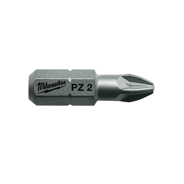 Біта MILWAUKEE, PZ2, 25мм, (25шт), пластикова коробка