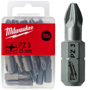 Біта MILWAUKEE, PZ3, 25мм, (25шт), пластикова коро...
