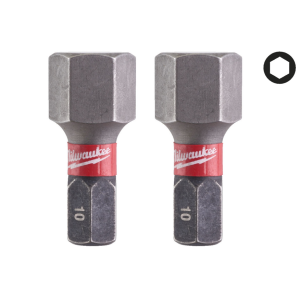 Біта SHOCKWAVE MILWAUKEE, Hex10, 25мм, (2шт) (замі...