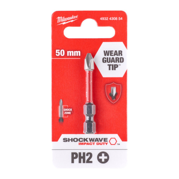 Біта SHOCKWAVE MILWAUKEE, PH2, 50мм Біта SHOCKWAVE MILWAUKEE, PH2, 50мм