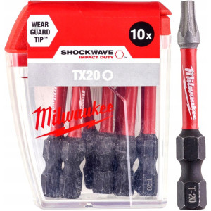 Біта SHOCKWAVE MILWAUKEE, TX20, 50мм, (10шт), плас...