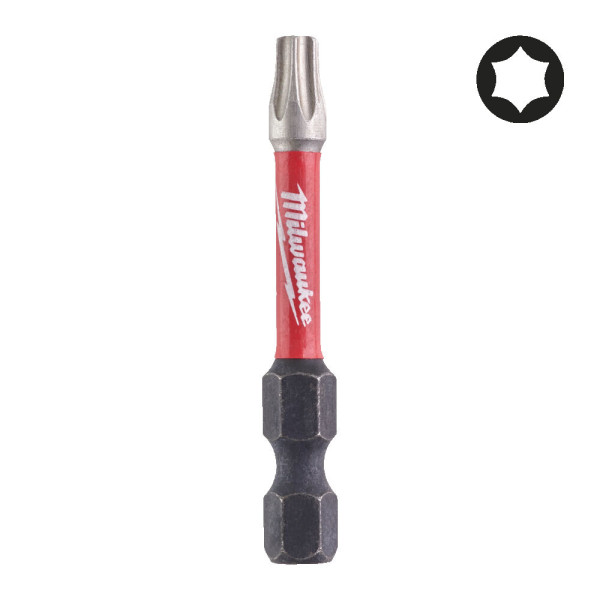 Біта SHOCKWAVE MILWAUKEE, TX25, 50мм, (10шт), пластикова коробка