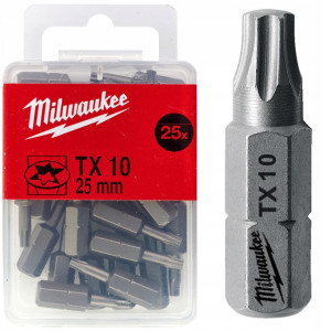 Біта SHOCKWAVE MILWAUKEE, TX10, 25мм, (25шт)