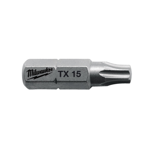 Біта MILWAUKEE, TX15, 25мм, (25шт), пластикова коробка