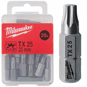 Біта MILWAUKEE, TX30, 25мм, (25шт), пластикова кор...
