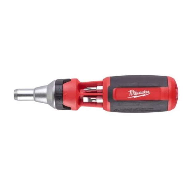 Викрутка з тріскачкою універсальна 9-в-1 (PH1, PH2, PZ1, PZ2, Torx15, Torx20, SL5.5) MILWAUKEE Викрутка з тріскачкою універсальна 9-в-1 (PH1, PH2, PZ1, PZ2, Torx15, Torx20, SL5.5) MILWAUKEE