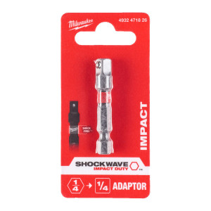 Перехідник ShW MILWAUKEE, з 1/4'' Hex на 1/4'' квадратний хвостовик