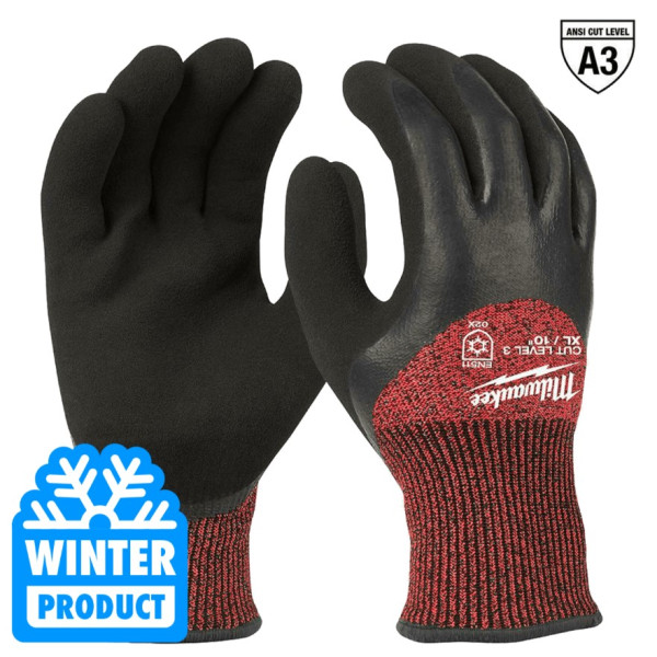 Рукавиці робочі зимові MILWAUKEE, з опором порізам 3/C рівня, розмір 10/XL