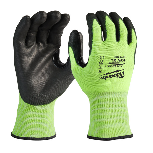Рукавиці робочі сигнальні Hi-Vis MILWAUKEE, з опором порізам 3/C рівня, розмір 8/M, (144 пари) Рукавиці робочі сигнальні Hi-Vis MILWAUKEE, з опором порізам 3/C рівня, розмір 8/M, (144 пари)