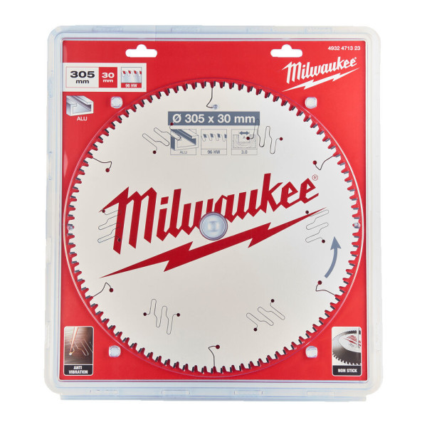 Диск пиляльний по алюмінію Alu PFTE MILWAUKEE, діаметр 305х30х3,0мм, 96 зуб. Диск пиляльний по алюмінію Alu PFTE MILWAUKEE, діаметр 305х30х3,0мм, 96 зуб.