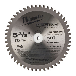 Диск пиляльний по металу MILWAUKEE, діаметр 135х20мм, 50 зуб.