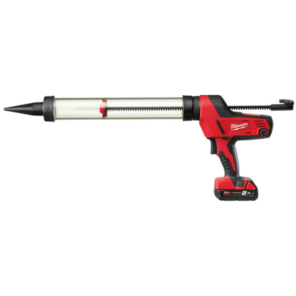 Пістолет для герметиків акумуляторний MILWAUKEE, C18 PCG/600T-201B, 600мл (зарядний пристрій М12-18 С, 1 акумулятор М18 В 2Аг, п
