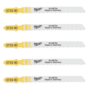 Полотна для лобзиків T101BF Bi-Metal MILWAUKEE, 75х2,5мм, (5шт), (деревина, чистий різ)