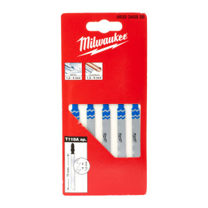 Полотна для лобзиків T118A MILWAUKEE, 75х1,2мм, (5...