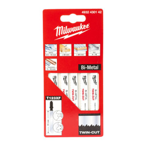 Полотна для лобзиків T123XF Bi-Metal TWIN CUT MILW...