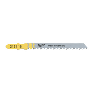 Полотна для лобзиків T144D MILWAUKEE, 75х4,0мм, (5шт), (деревина, швидкий різ)