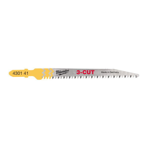 Полотна для лобзиків T234X 3CUT MILWAUKEE, 91х2,5 мм , (5шт), (деревина, чистий різ)