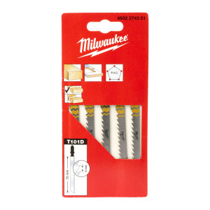 Полотна для лобзиків T101D MILWAUKEE, 75х4,0мм, (5...