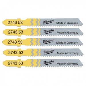Полотна для лобзиків T119B MILWAUKEE, 50х2,0мм , (5шт), (деревина)