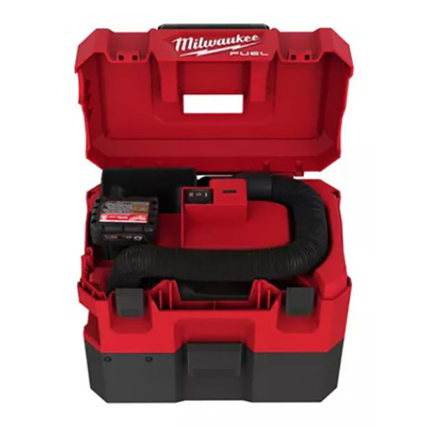 Пилосос акумуляторний MILWAUKEE, M12 FVCL-0, для рідини та сухого сміття (каркас, аксесуари, картонне пакування)