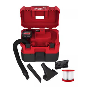 Пилосос акумуляторний MILWAUKEE, M12 FVCL-0, для рідини та сухого сміття (каркас, аксесуари, картонне пакування)