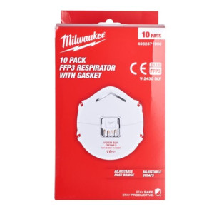 Респіратор MILWAUKEE, FFP3 з клапаном, (10шт)