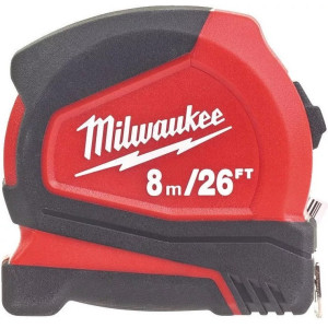 Рулетка Pro Compact MILWAUKEE, 8м/26фт (25мм), (за...