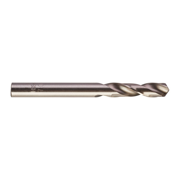 Свердло по металу HSS-G MILWAUKEE DIN1897, діаметр 7,0х74х34мм, скорочене, (5шт), пластикова коробка